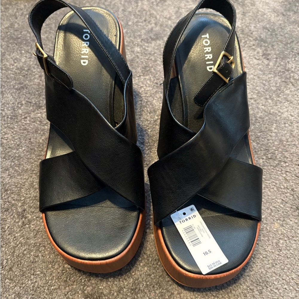 Torrid Black and Brown Women's Sandals